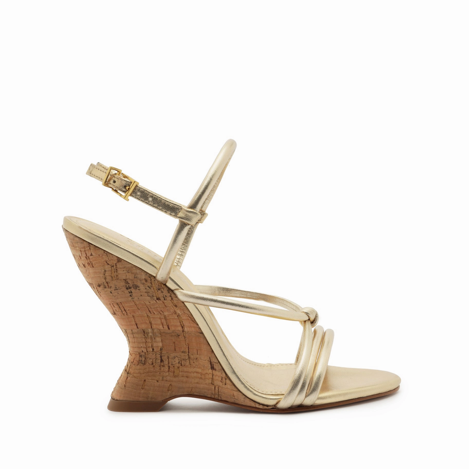Tech Knit Quick Drying Airport Travel Daryl Metallic Leather Sandal
