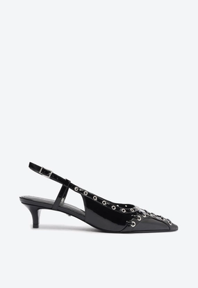 Kids Play Rich Glow Ruth Mid Patent Leather Pump