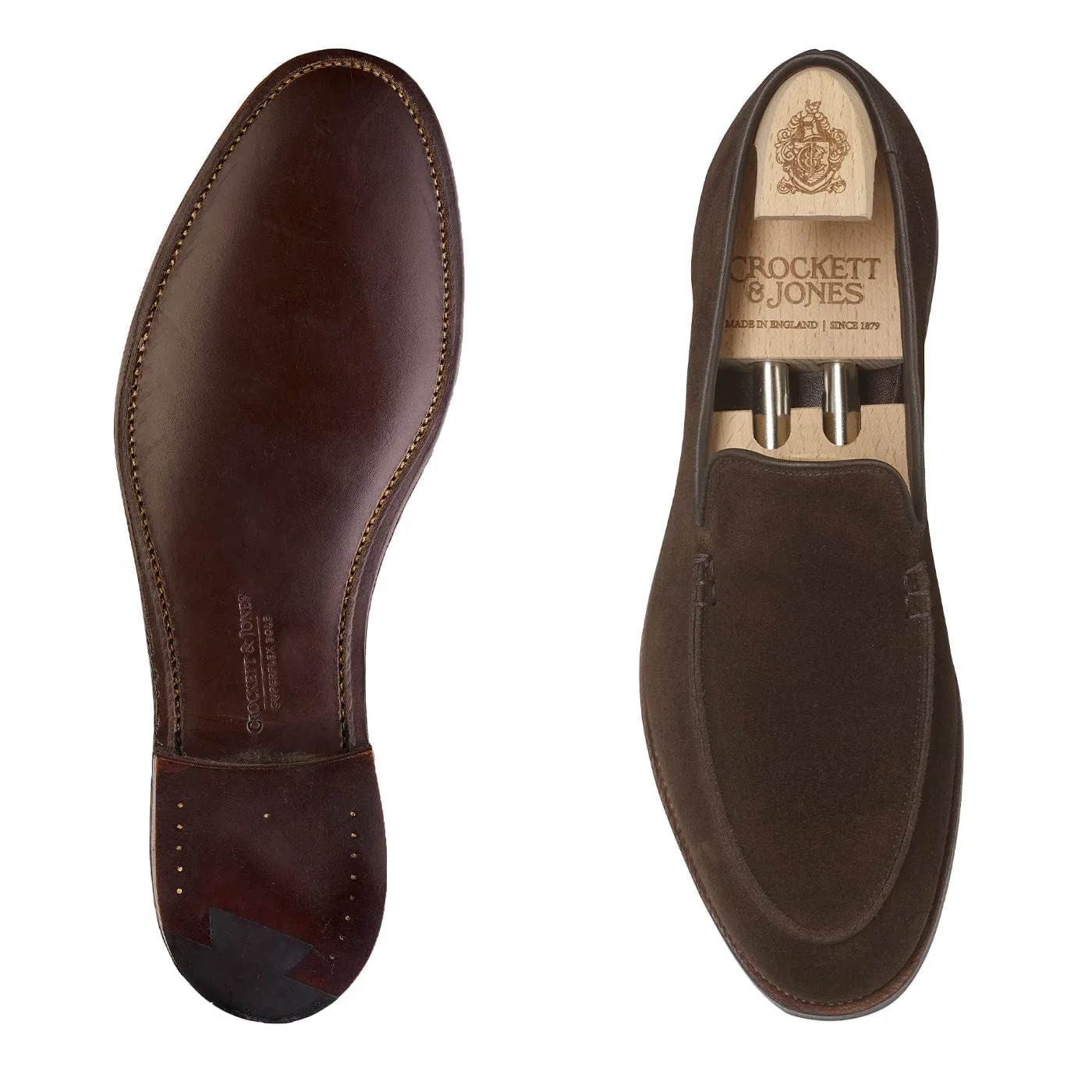 Salcombe Dark Brown Suede Outfit Key Flexible Arch Support