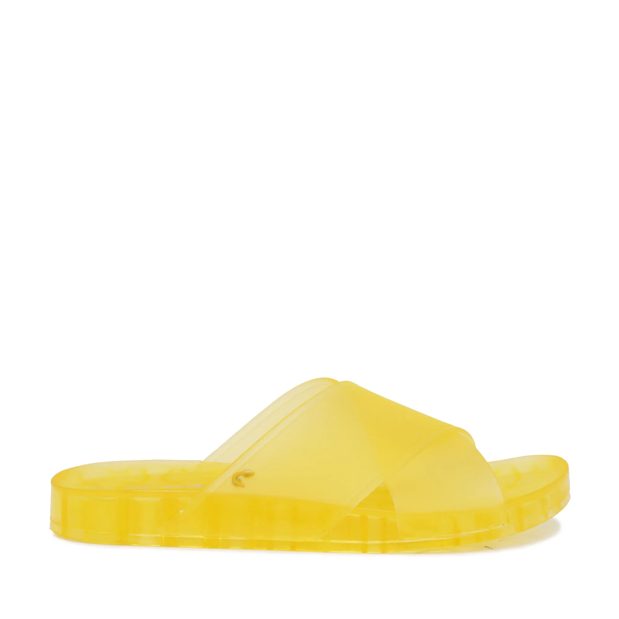 Sam Edelman Jelly Jaylee Lemon Color Block Translucent Slip On Slide Sandals