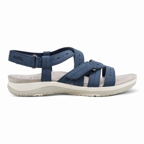 Samsin Round Toe Strappy Casual Flat Sandals Relaxed Beach Shoes Cool Fit