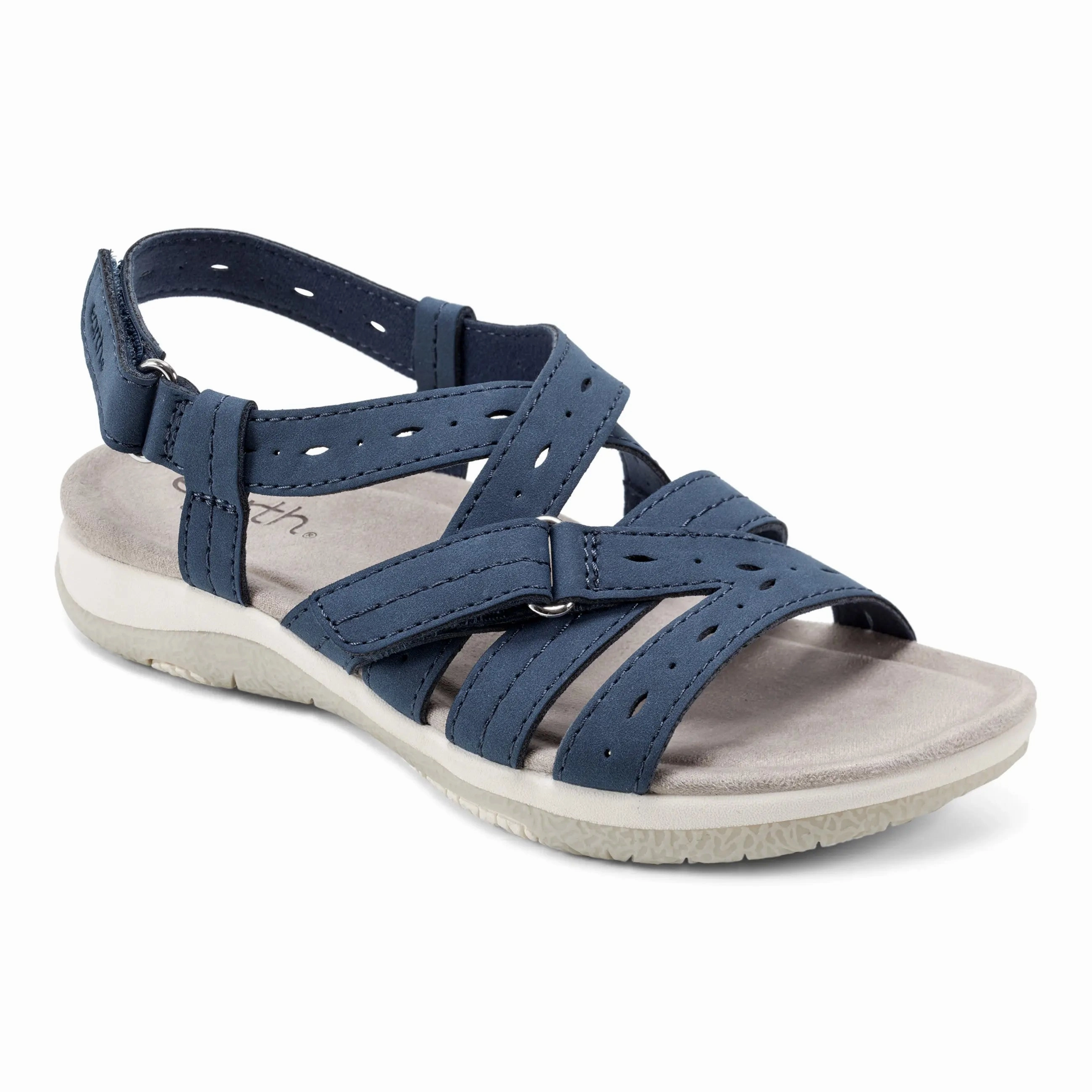 Universal Look Samsin Round Toe Strappy Casual Flat Sandals