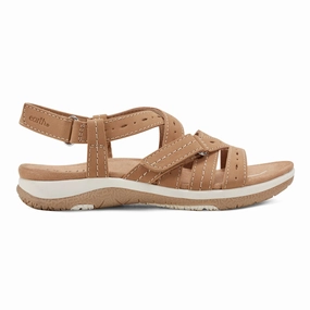 Ultra Light Cushioning Samsin Round Toe Strappy Casual Flat Sandals