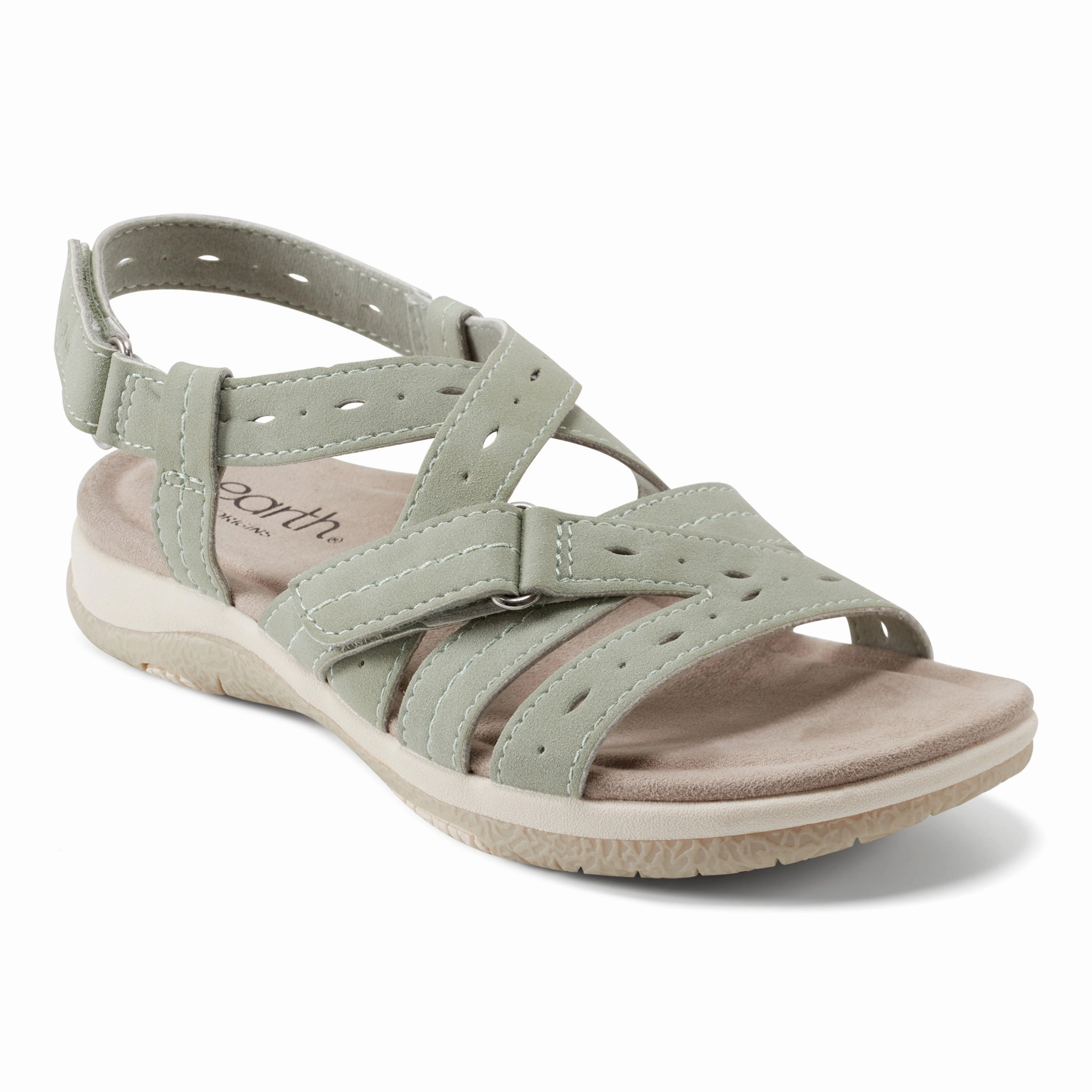Hydrophobic Lining Samsin Round Toe Strappy Casual Flat Sandals