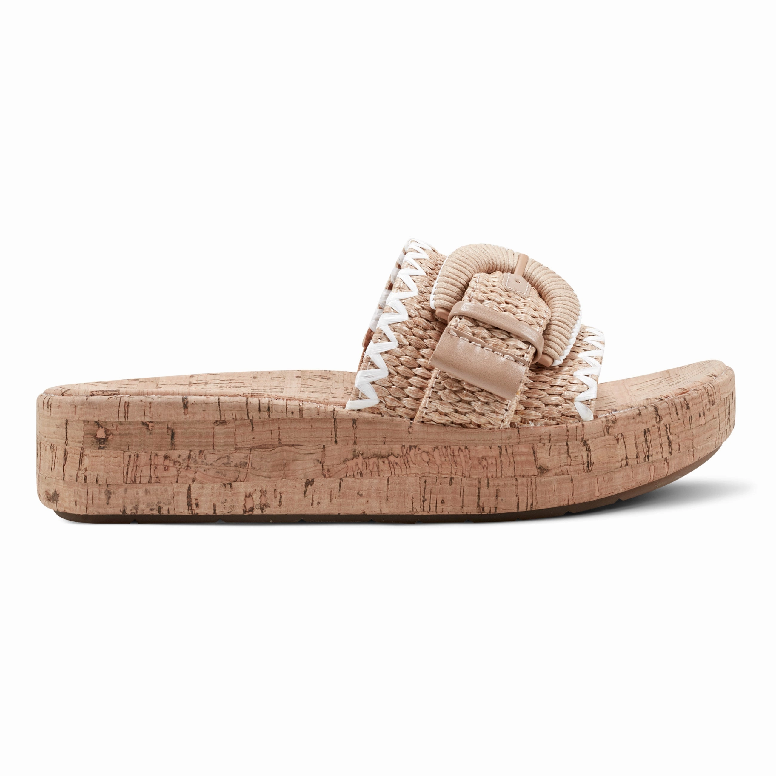 Flexible Groove Design Light Fit Samsy Casual Slip-on Wedge Platform Sandals