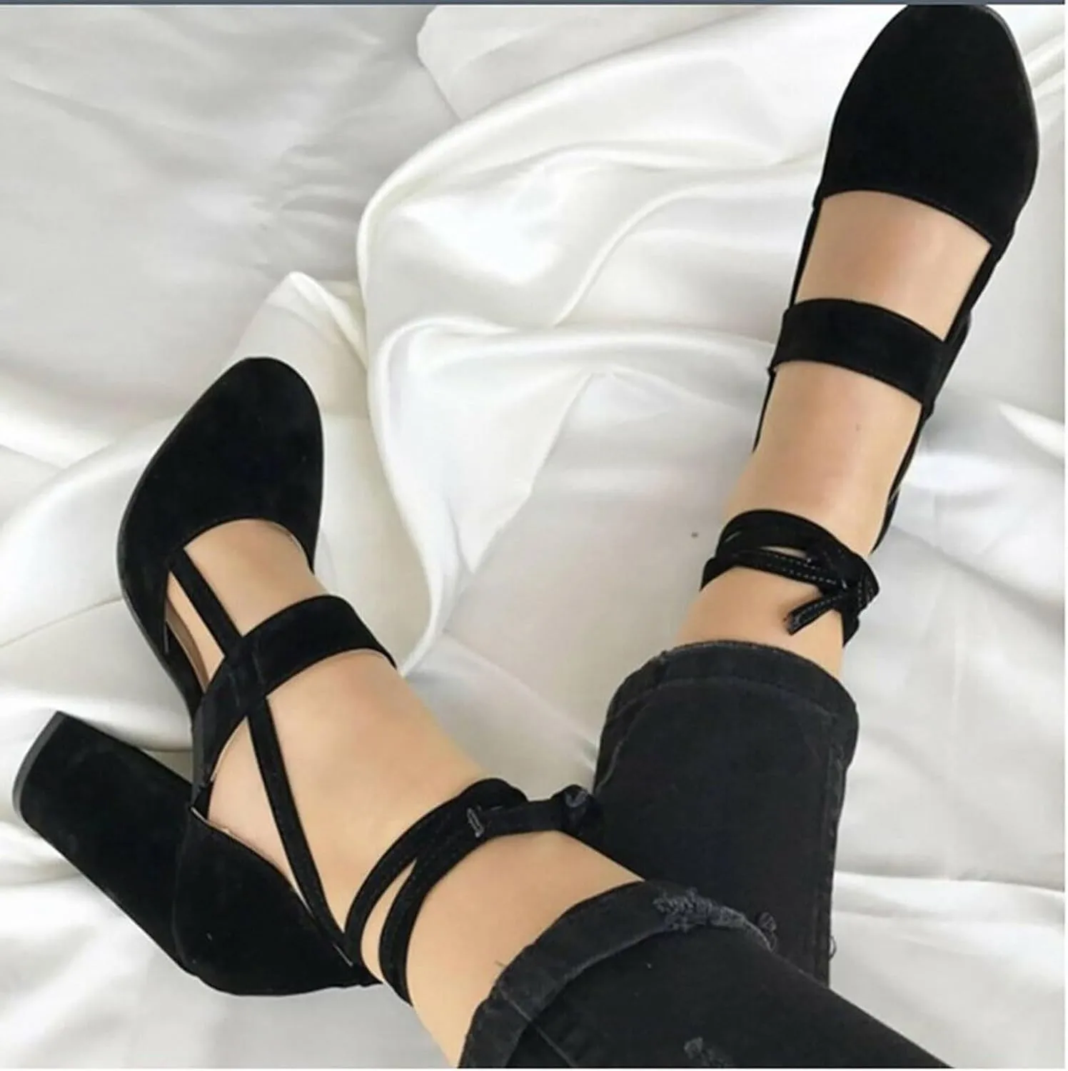 Sandals for Women Prom Heeled Sandals for Women Rhinestone Heels Womens Strappy Ankle Strap Dress Party Shoes