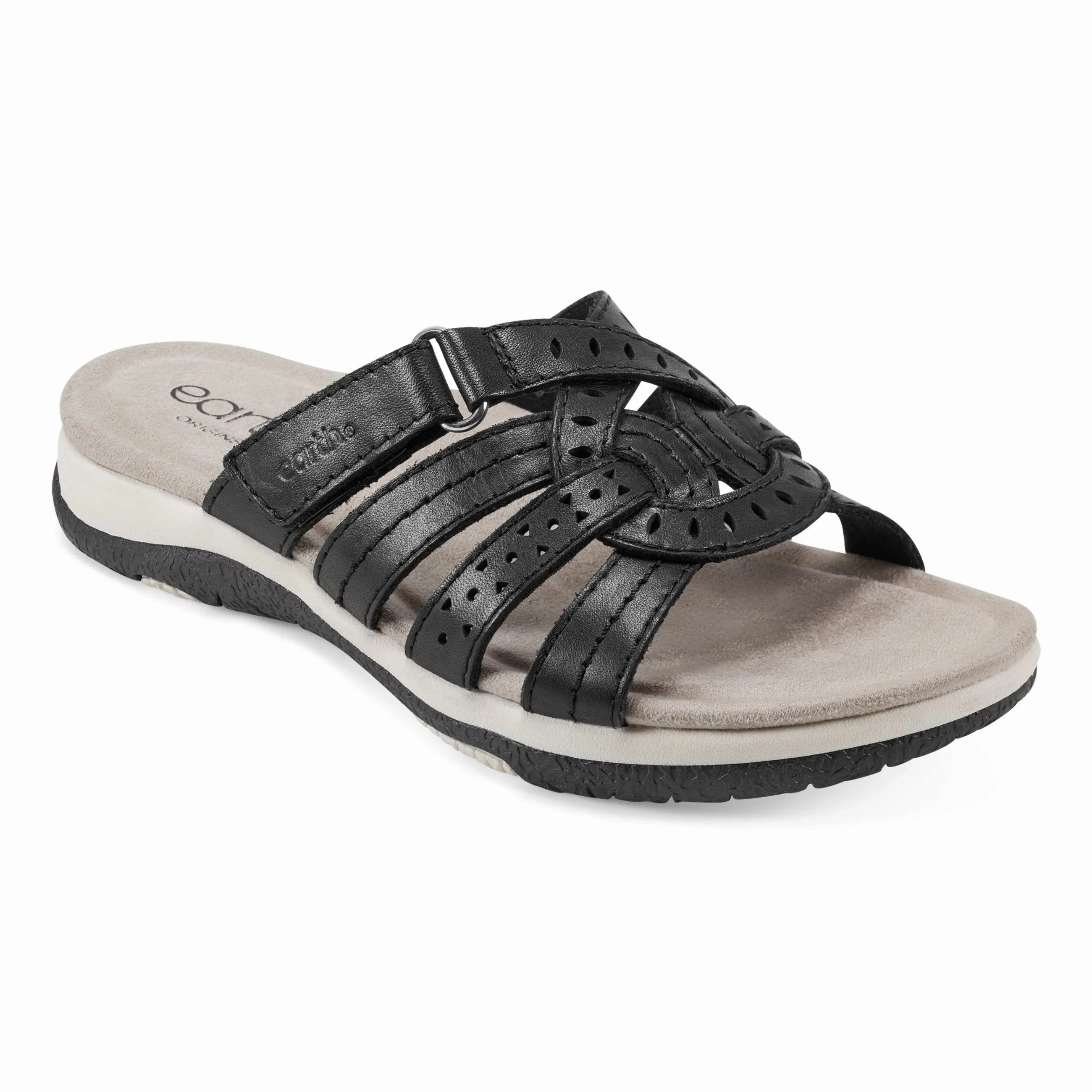 Sassoni Strappy Casual Slip-On Flat Sandals Recycled Components Wave Fun
