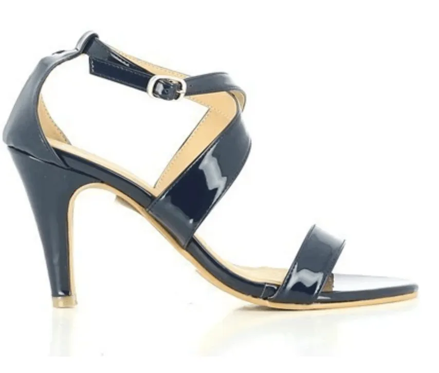 Savvy Navy strappy heel