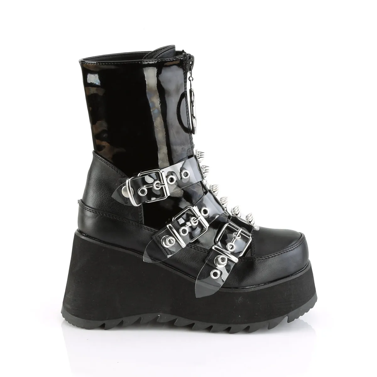 SCENE-51 DemoniaCult Black Sexy Women's Mid-Calf & Knee High Boots (Alternative Footwear)