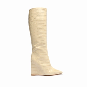Stride Bold Asya Up Crocodile-Embossed Leather Boot