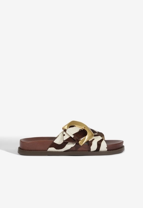 Gloss Mood Reinforced toe cap Lois Animal Print Sporty Sandal