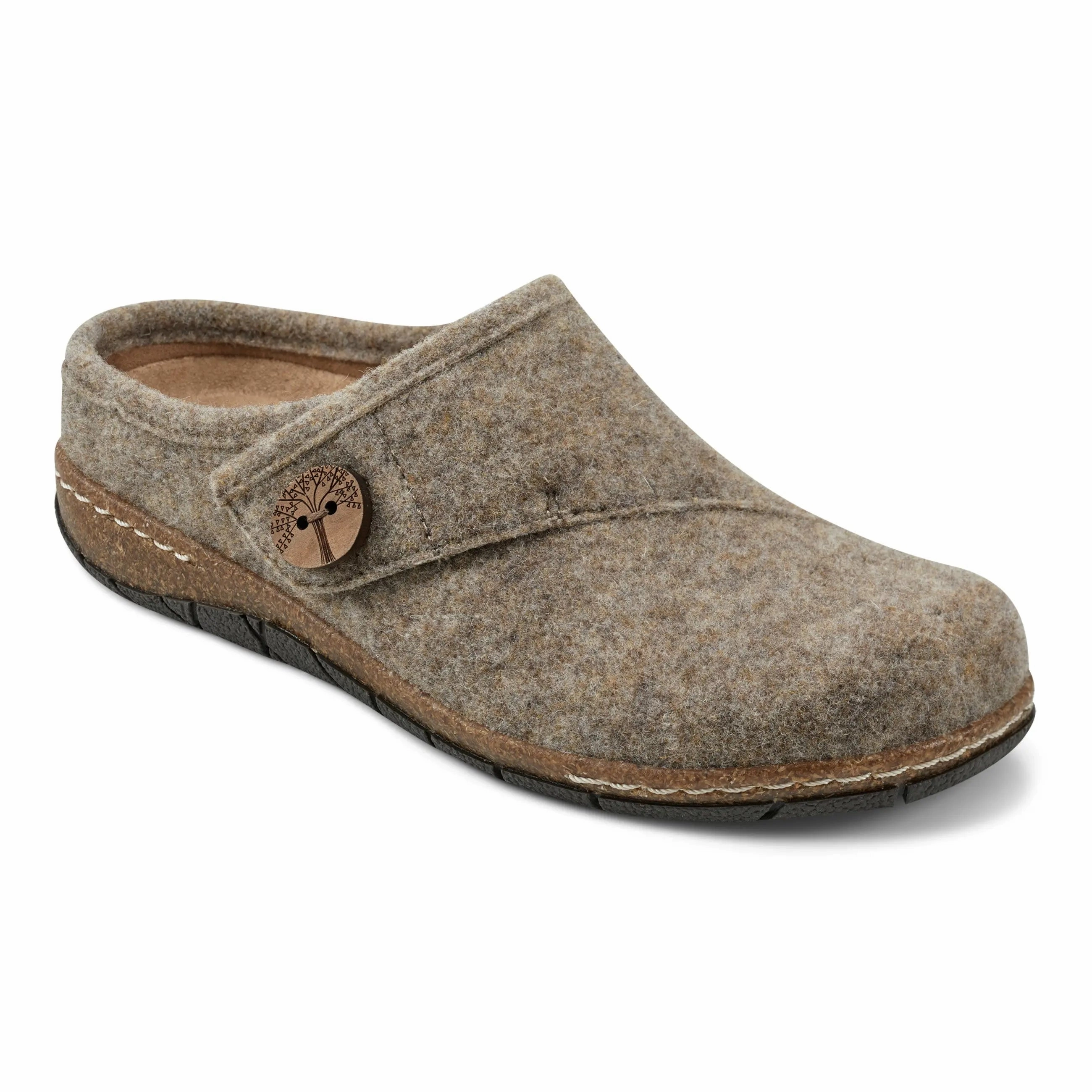Versatile Padding Tall Frame Ezra Round Toe Casual Slip-on Flat Clogs