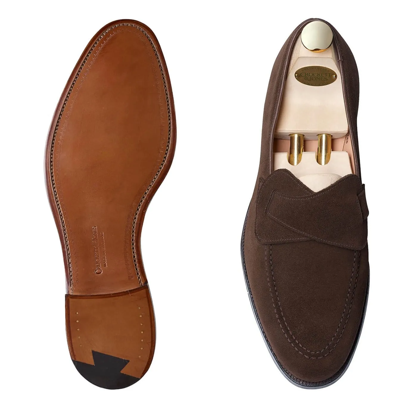 Selby Dark Brown Calf Suede Zip Fast