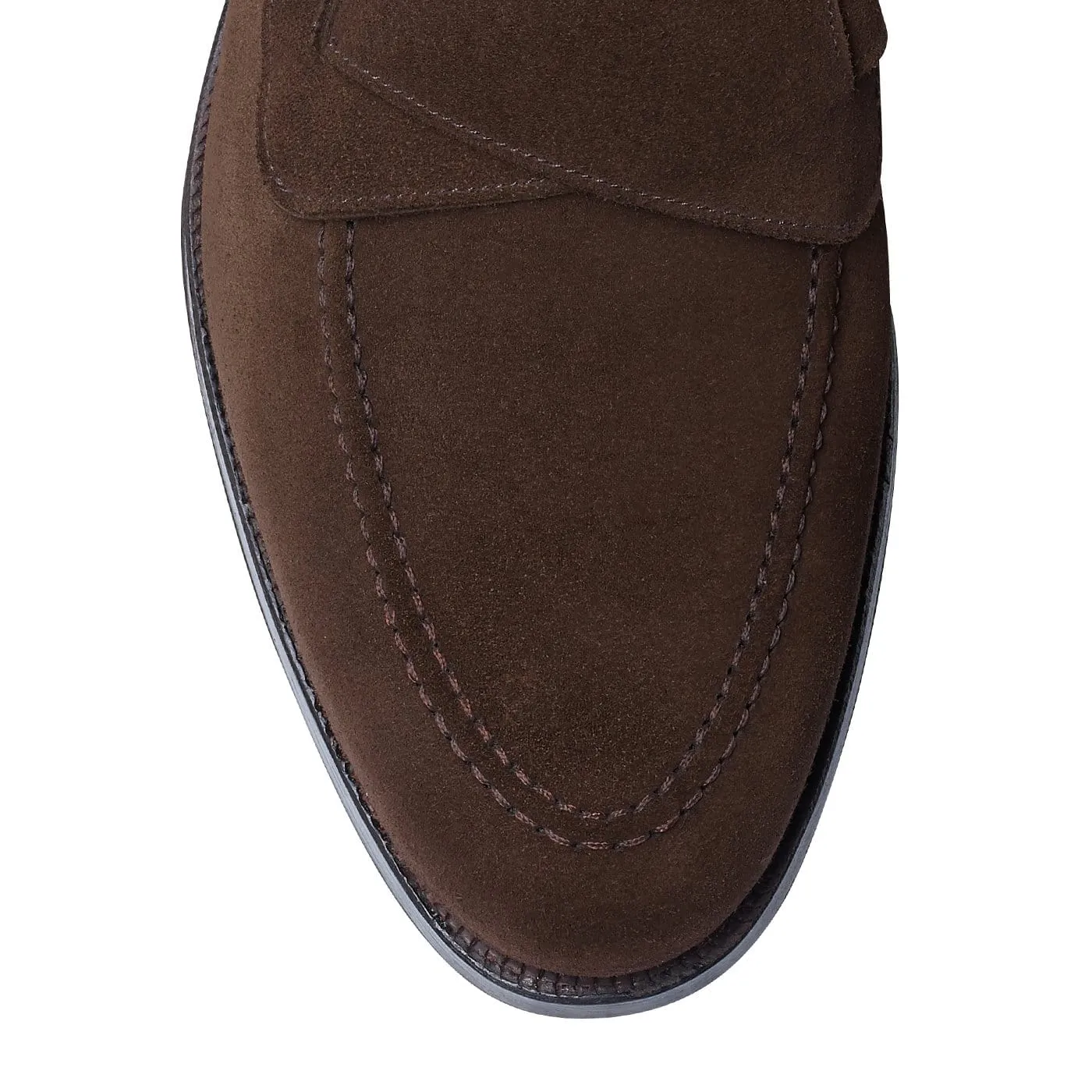 Selby Dark Brown Calf Suede Camera Look Comfort Stand
