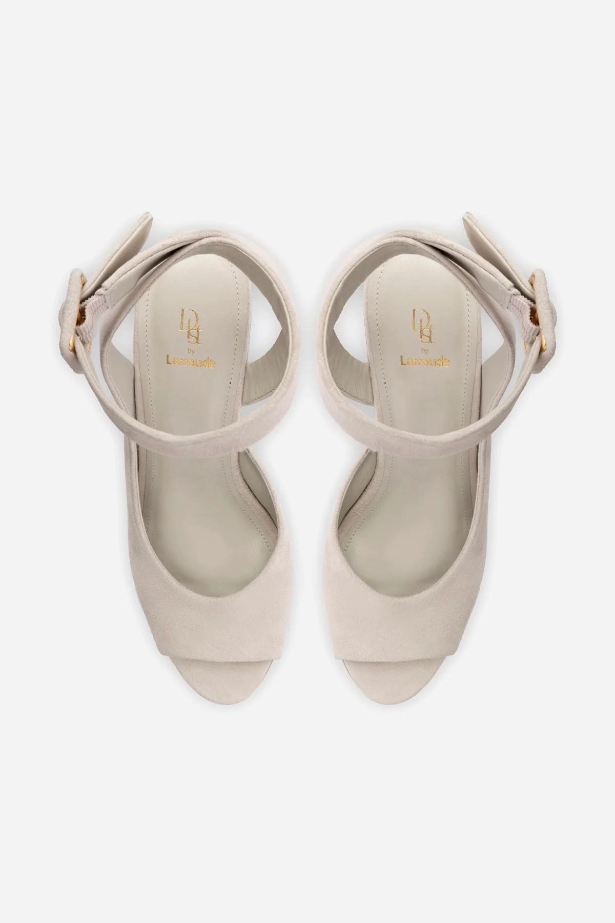 Sexy Shoe Designs Deena By Larroud?? Wedge Sandal In Mushroom Grey Suede Sandal Cleaning Anti Static Material
