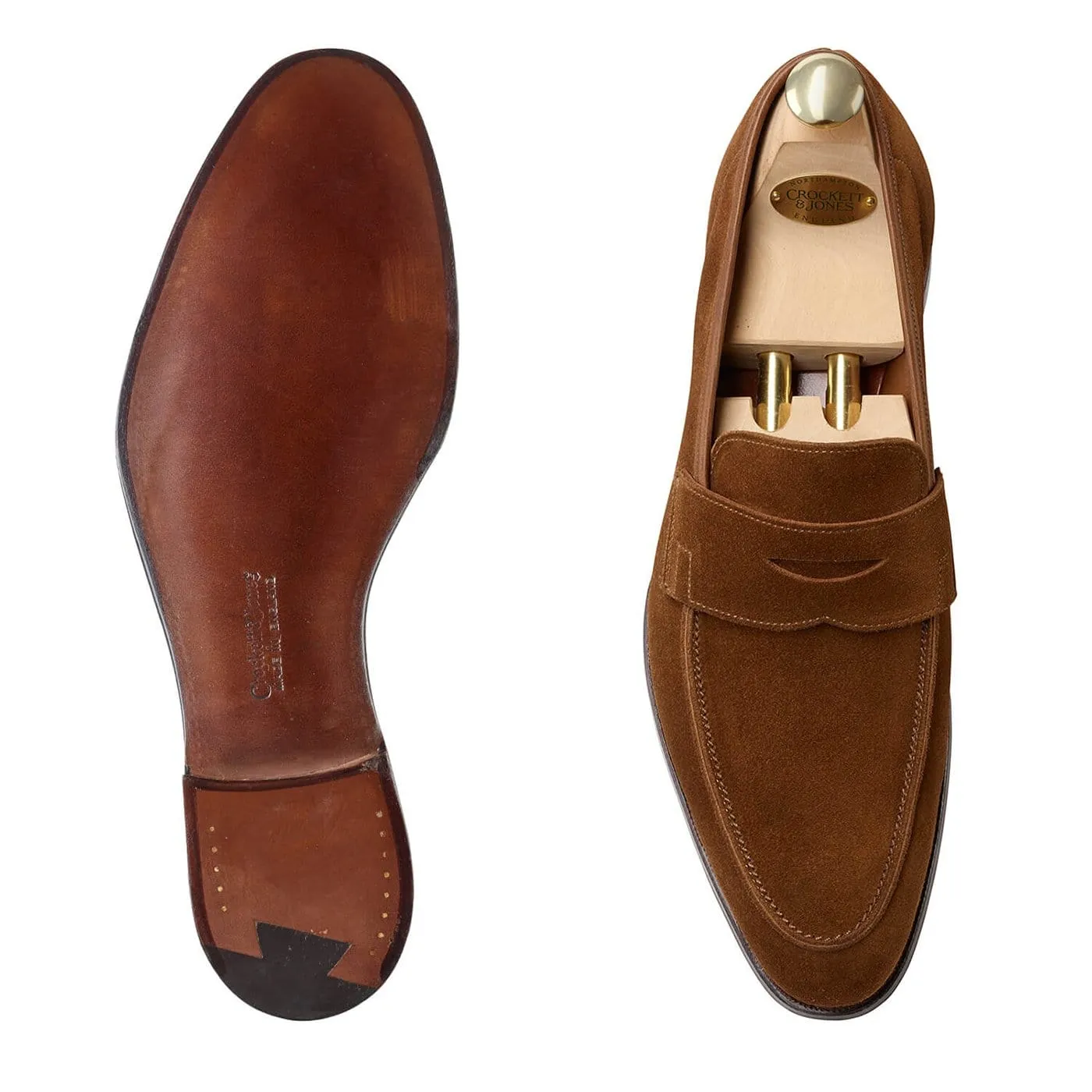 Cadogan Tobacco Calf Suede Stretch Fabric Active People Jungle Path
