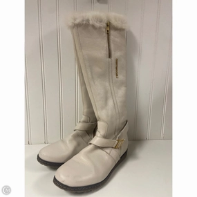 Boots Knee Flats By Cmc In Cream, Size: 5 Contoured Footbed Shape