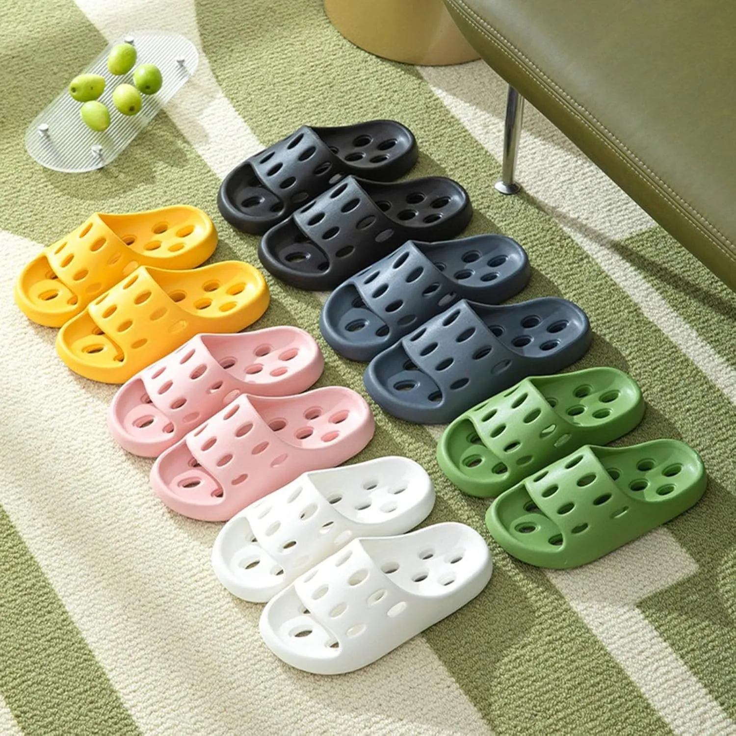 Shower Slides for Women Quick Drying Non Slip Slippers Open Toe Shower Shoes Women's Non Slip Slippers