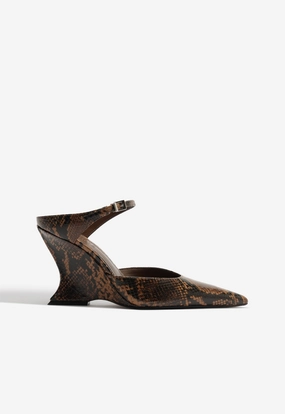 Elegant Lines Light Spark Siena Buckle Mule Pump