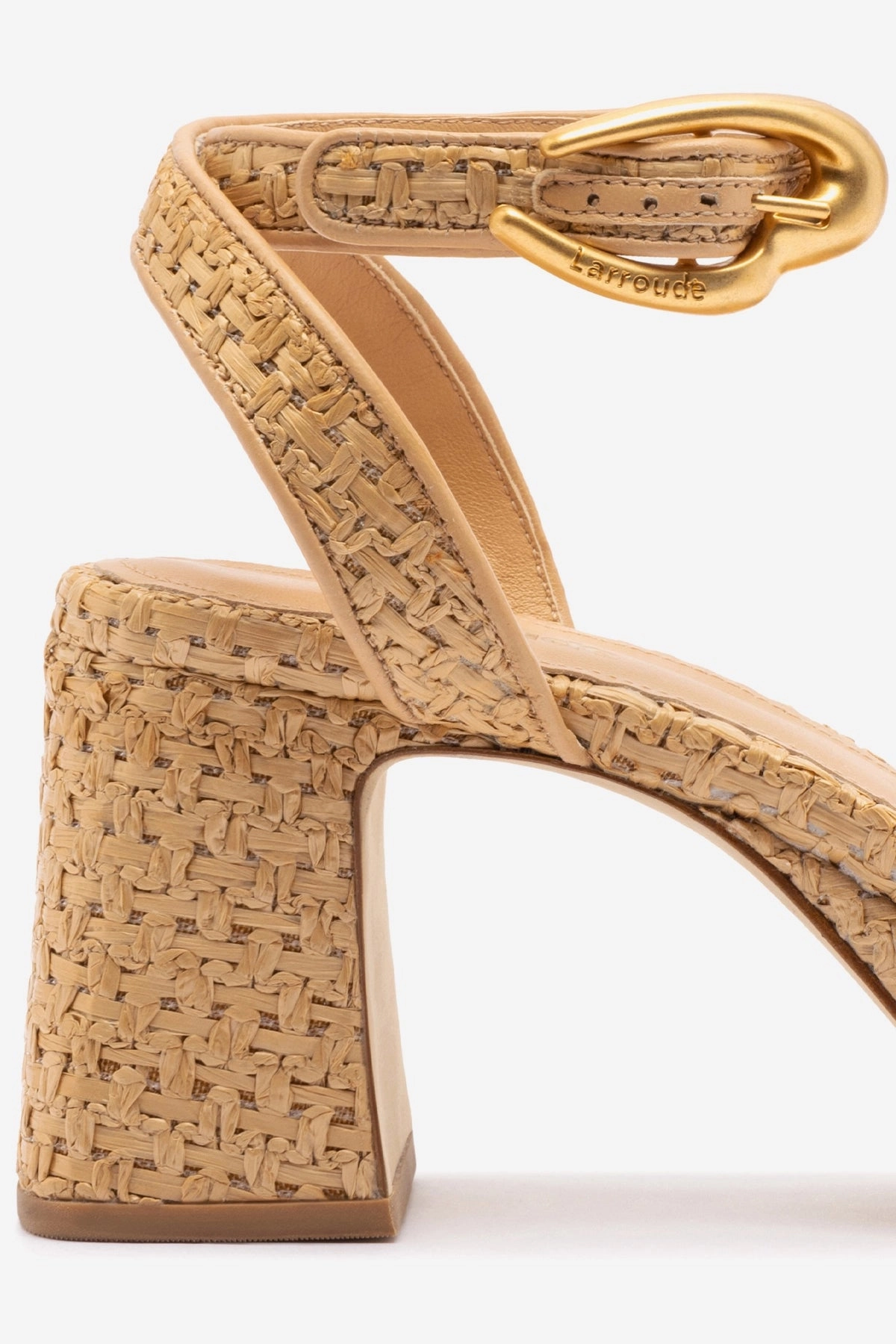 Silken Insole Dolly Verona Low Sandal In Natural Raffia and Beige Leather Boardwalk Glam