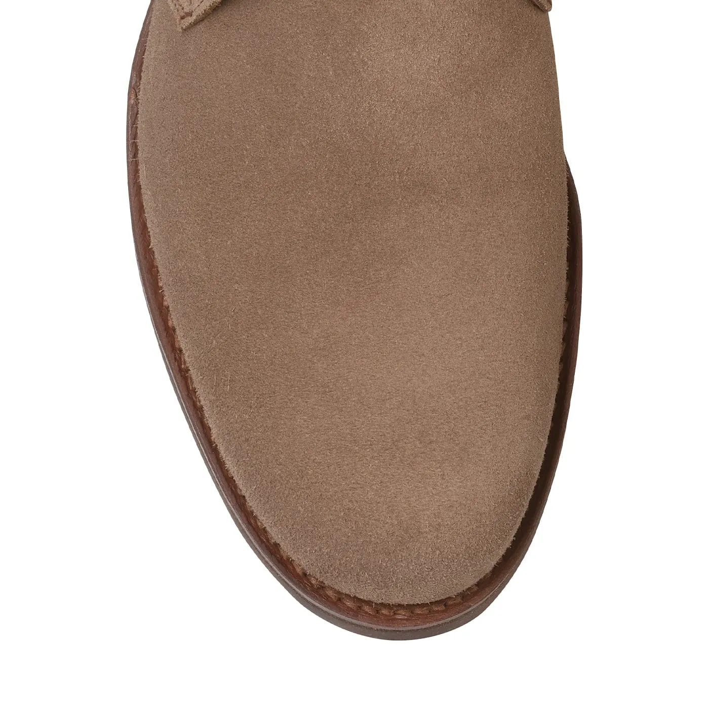 Chukka 4 Taupe Reverse Butt Suede Elastic Sides Mud Resistant Daily Walks