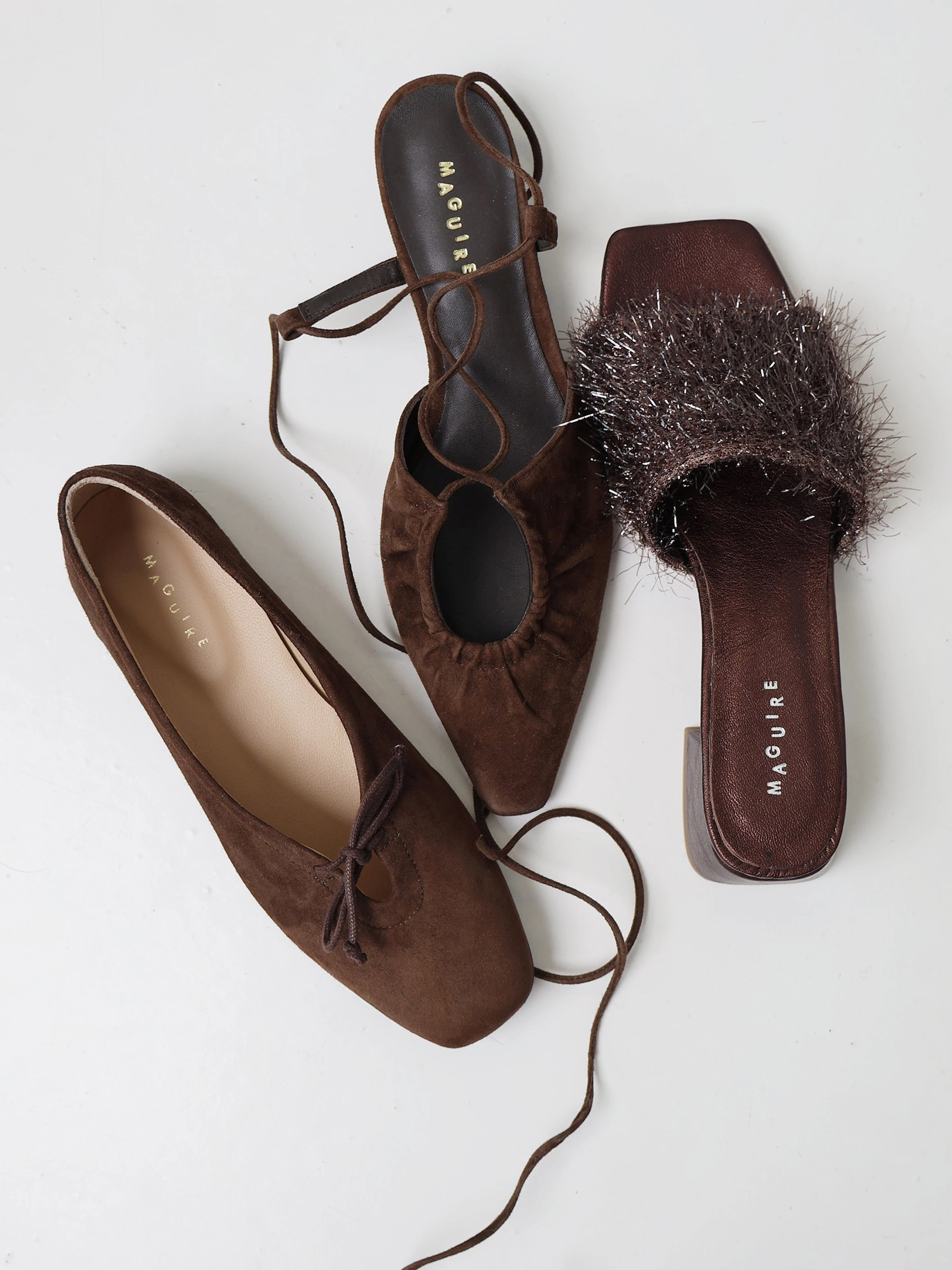 Street View Prato Brown Suede Ballerina