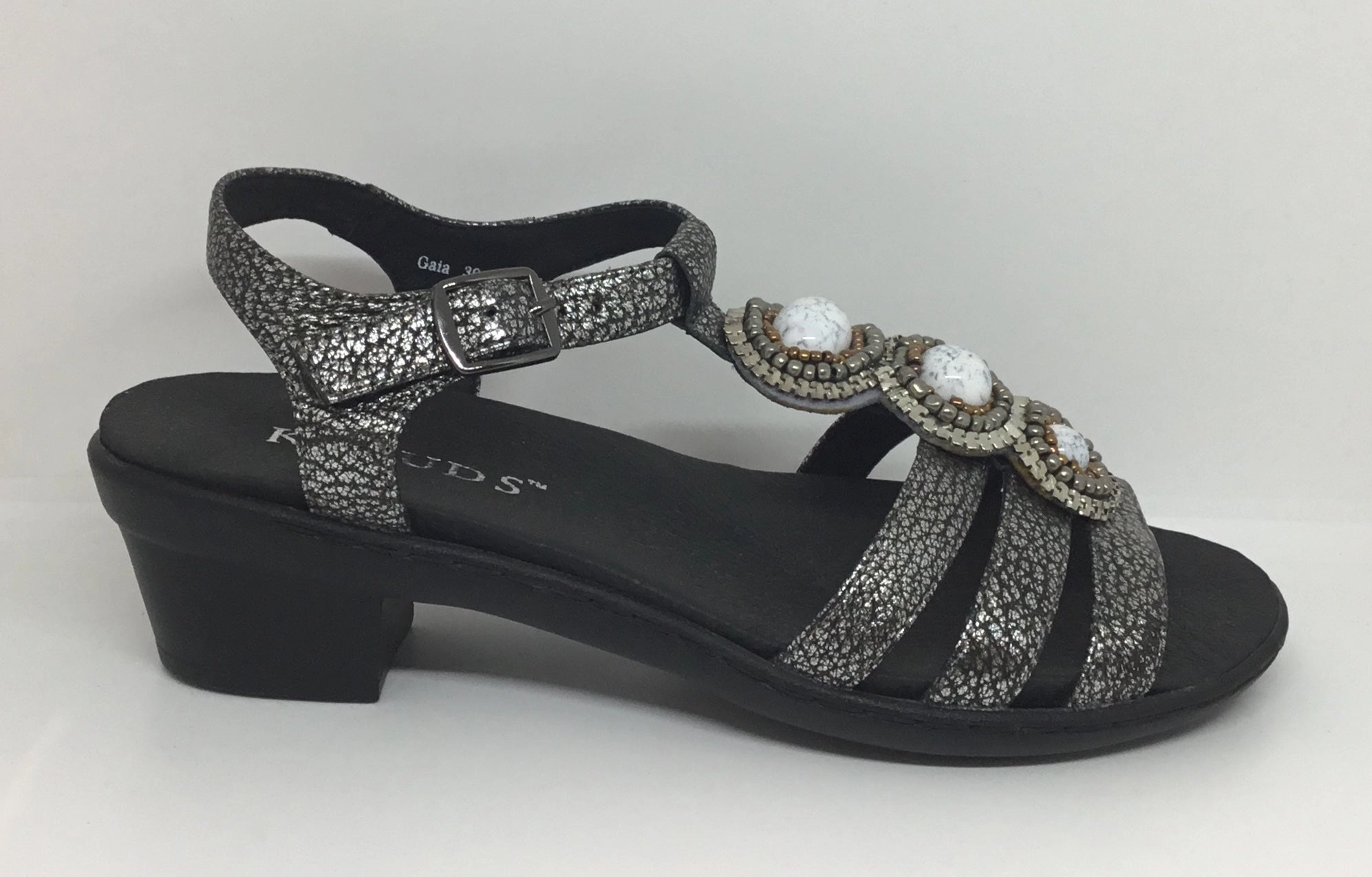 Strappy Style Klouds Gaia Pewter Leather