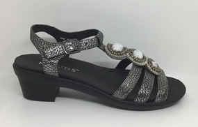 Strappy Style Klouds Gaia Pewter Leather