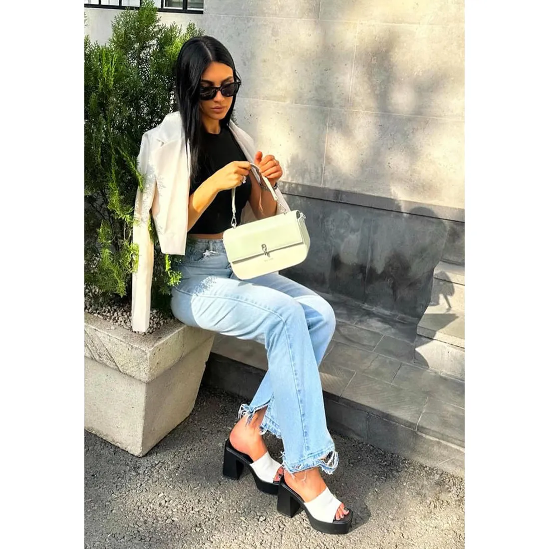 Slip on Block Heel Sandals