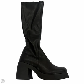 Gold Shine Boots Knee Heels By Steve Madden In Black, Size: 8