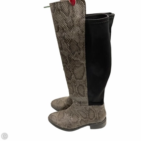 Boots Knee Heels By Corkys In Snakeskin Print, Size: 7 Street Utility Thermal Lining