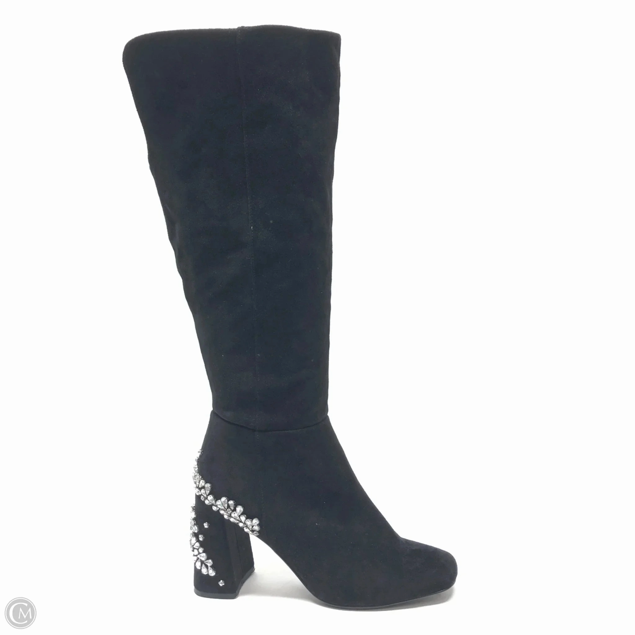 Boots Knee Heels By Charles By Charles David In Black, Size: 7 Padded collar Breathable Weather Resistant User