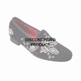 Butterflies Black Velvet RemovableInsole