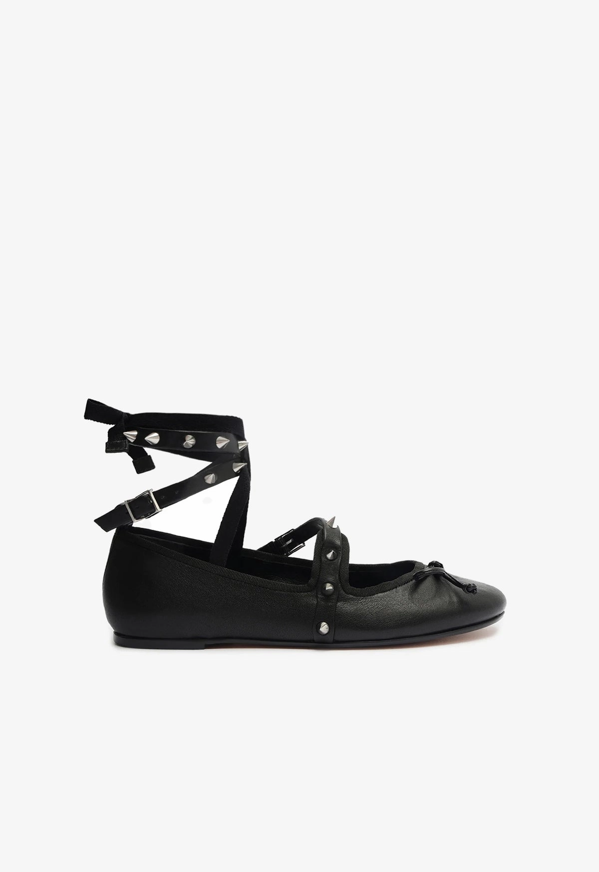 Stable construction Larissa Lace Up Leather Flat