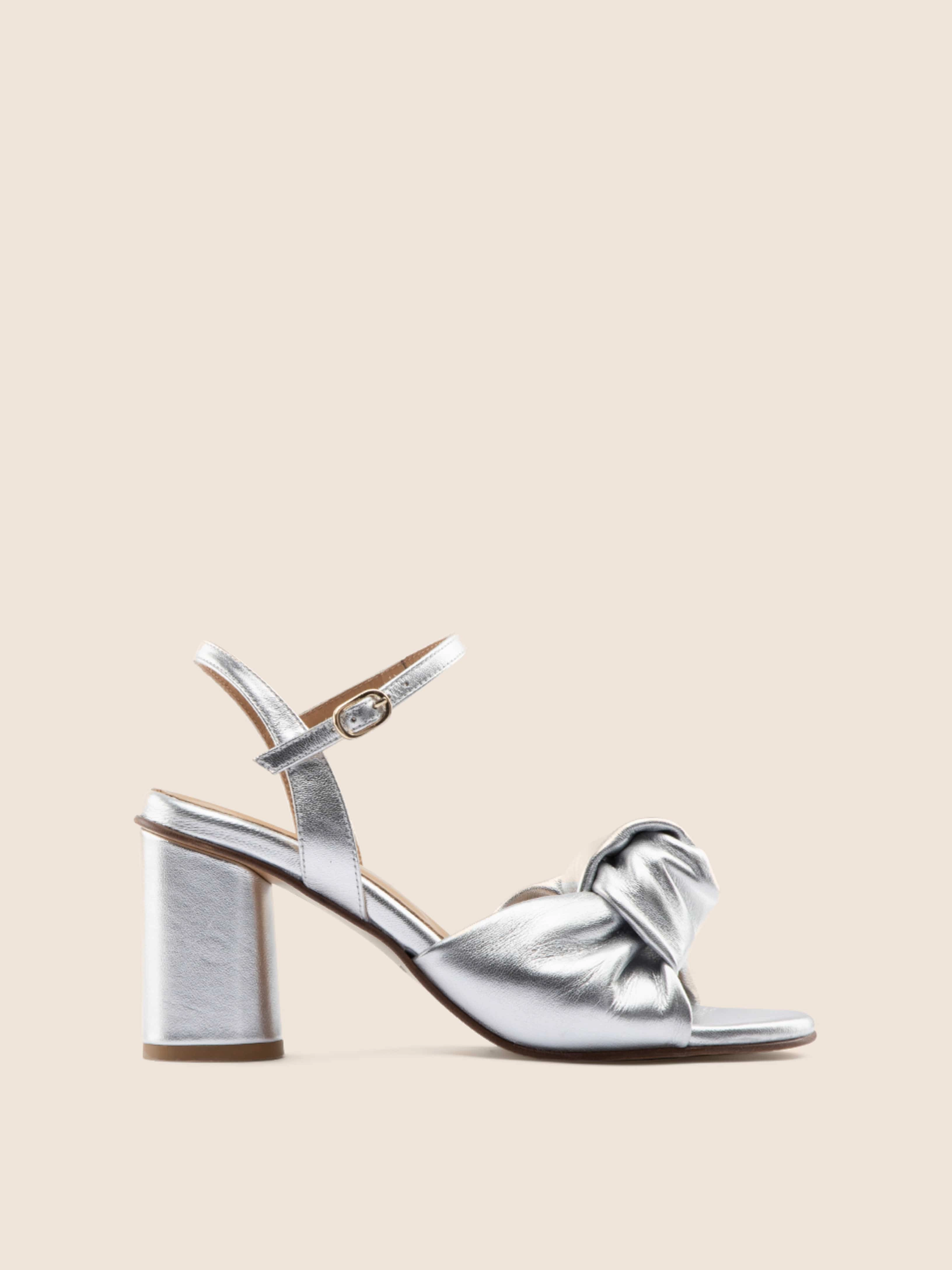 Comfy Heels Slip On Style Noto Silver Heel