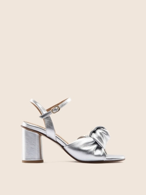 Comfy Heels Slip On Style Noto Silver Heel