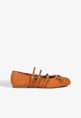 Fresh Tone Arissa Brown Suede Ballet Flat