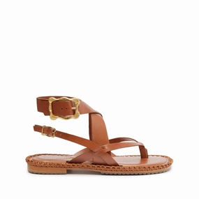 Keith Flat Leather Sandal night walk