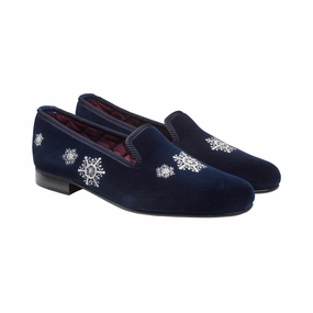 Comfort Sandals Summer Vibes Snowflakes Navy Velvet