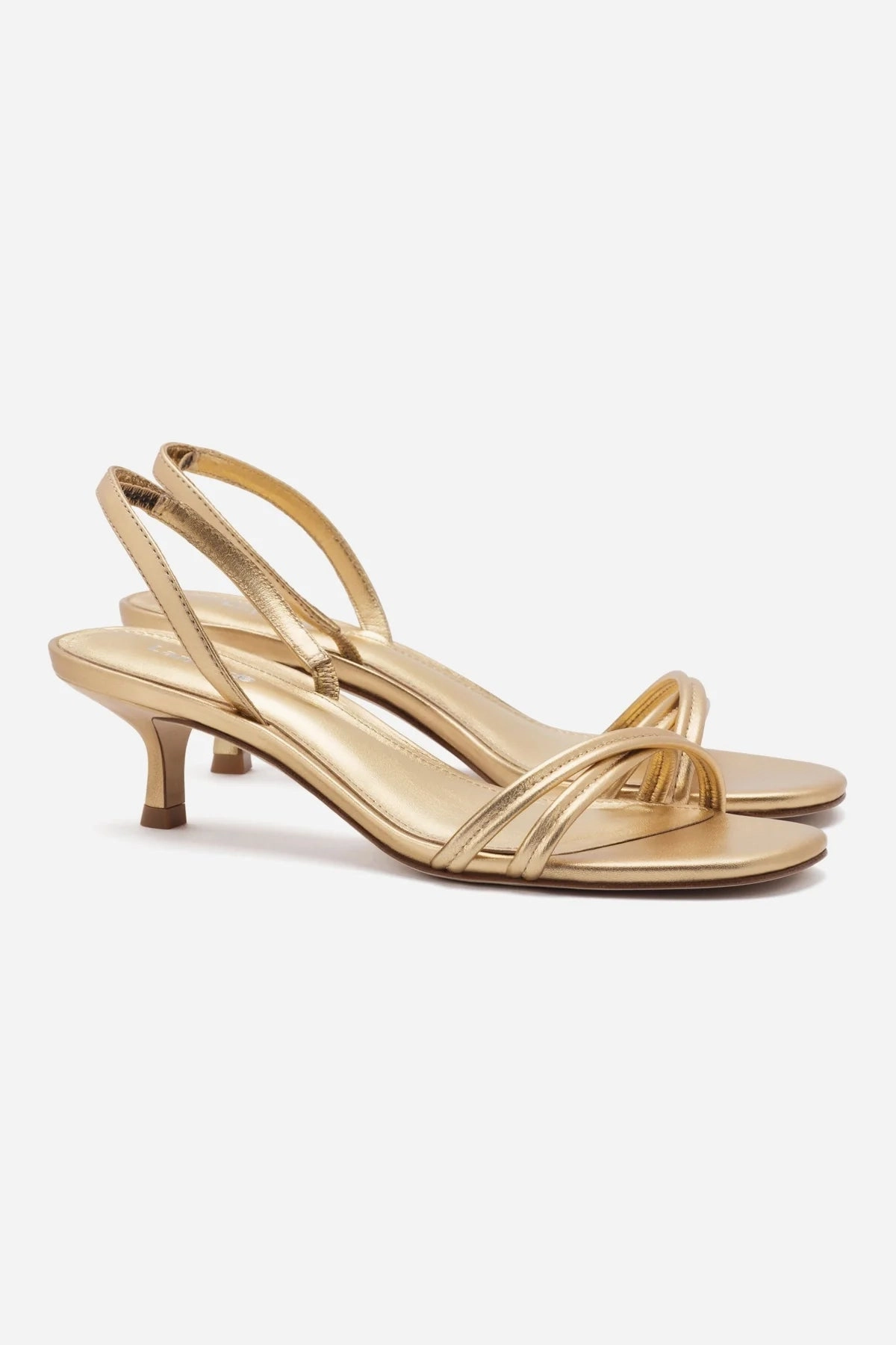 Light Slip-on Shoes Orthopedic Support Snug feel Mini Annie Sandal In Gold Metallic Leather