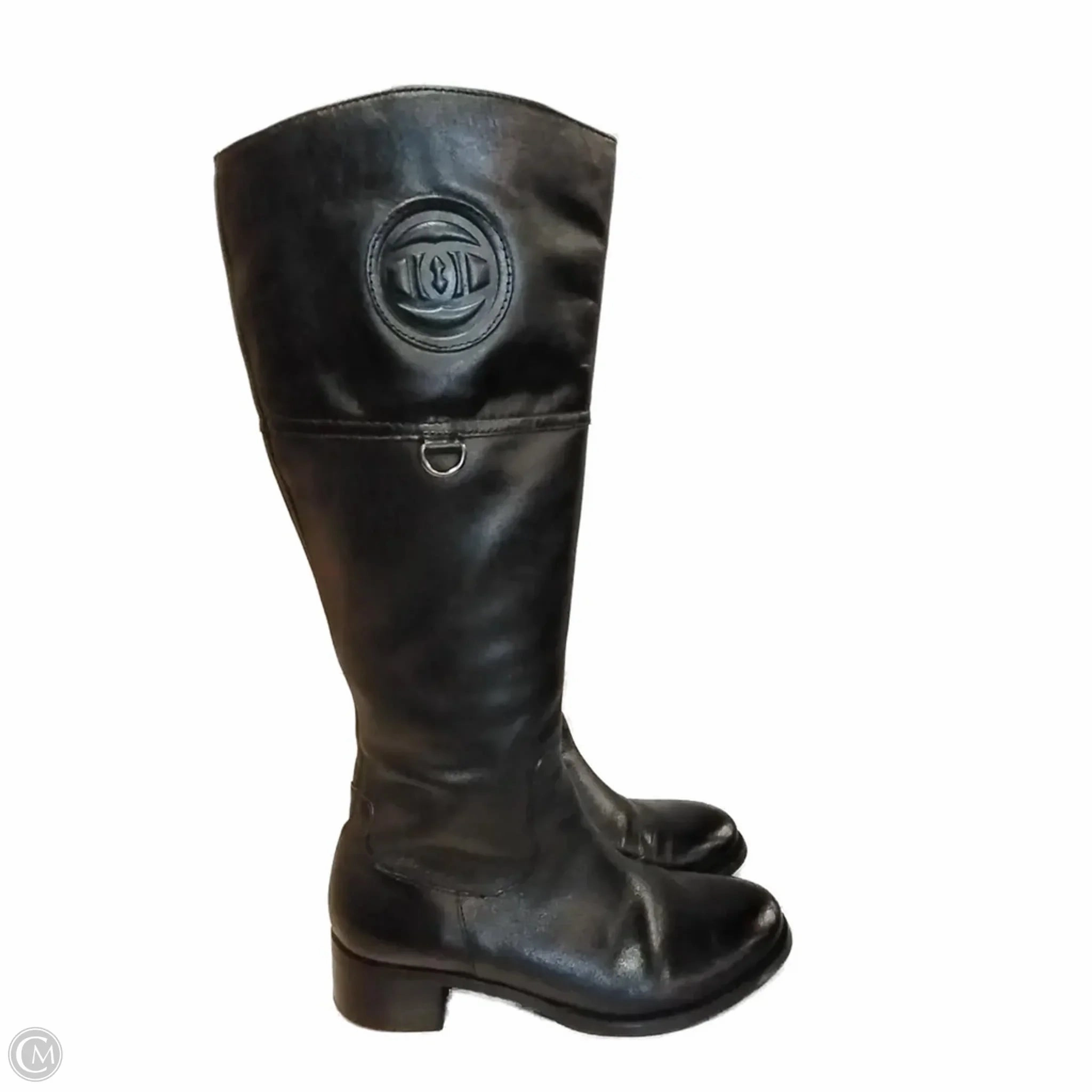 Fashion Focused Boots Knee Flats By Etienne Aigner In Black, Size: 6.5