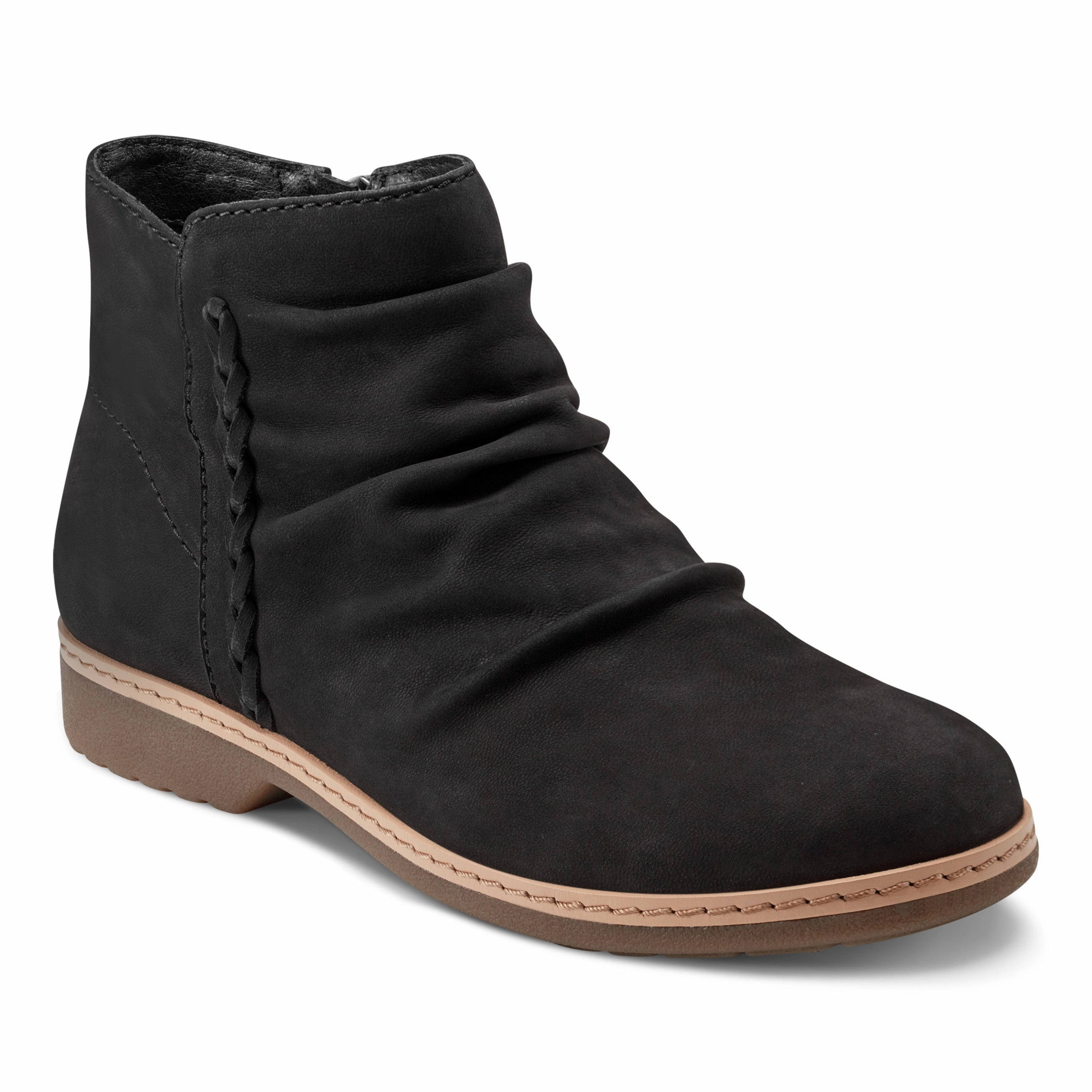 Protective Finish Trail Runner Hilaree Water Repellent Round Toe Ruched Casual Booties