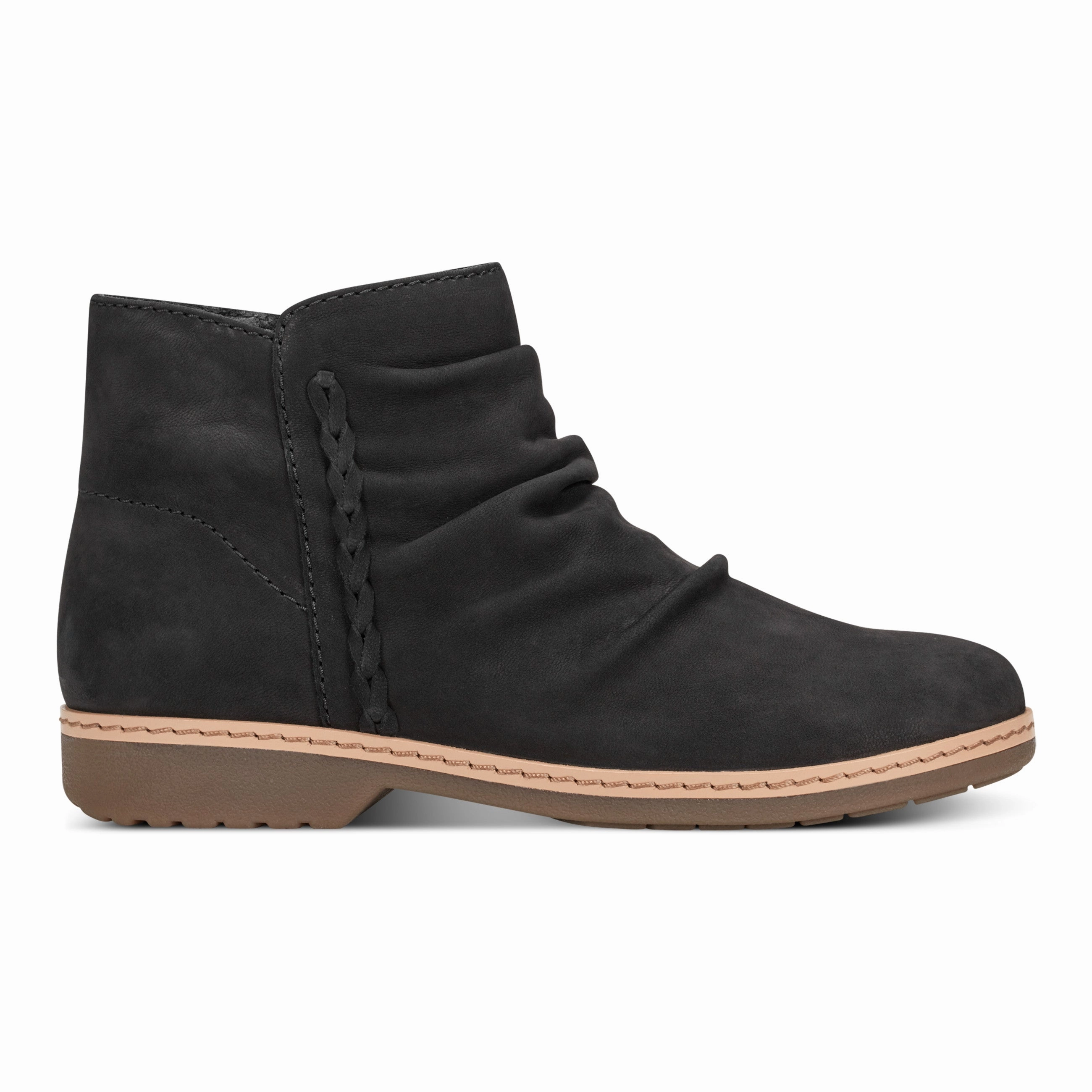 Shockproof Adjustable lacing Hilaree Water Repellent Round Toe Ruched Casual Booties