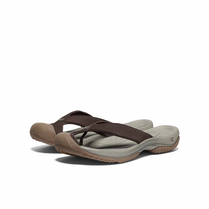 Light Activity Men's Waimea Leather Flip-Flop  |  Java/Plaza Taupe