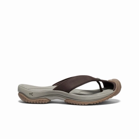 Urban Edge Men's Waimea Leather Flip-Flop  |  Java/Plaza Taupe