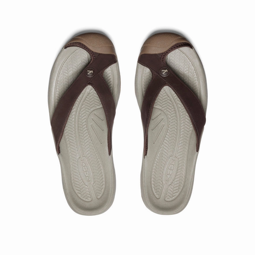 Men's Waimea Leather Flip-Flop  |  Java/Plaza Taupe Torsion Stability System