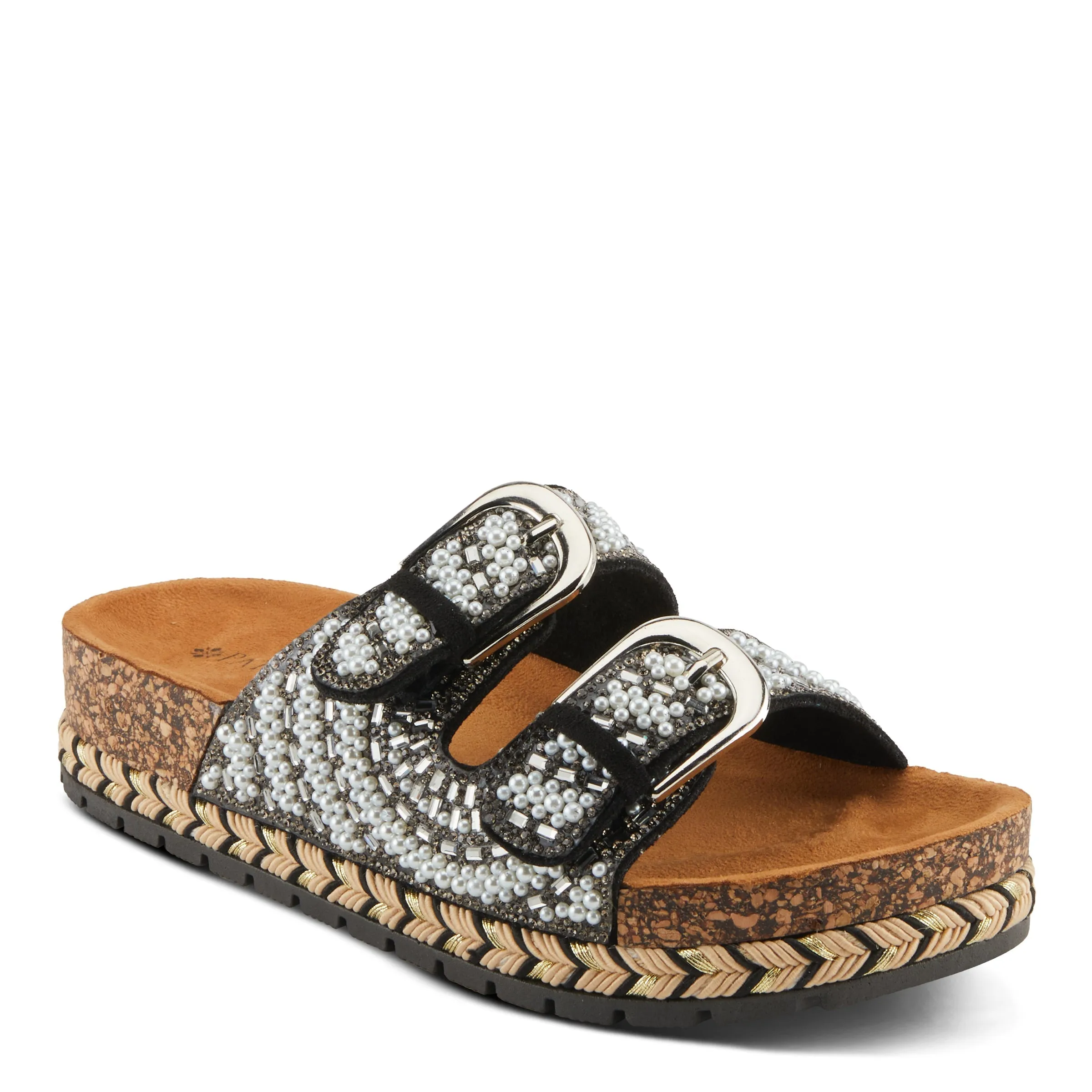 Spring Step Shoes  Patrizia Pearline Sandals Women’s Vegan Cork Wedge