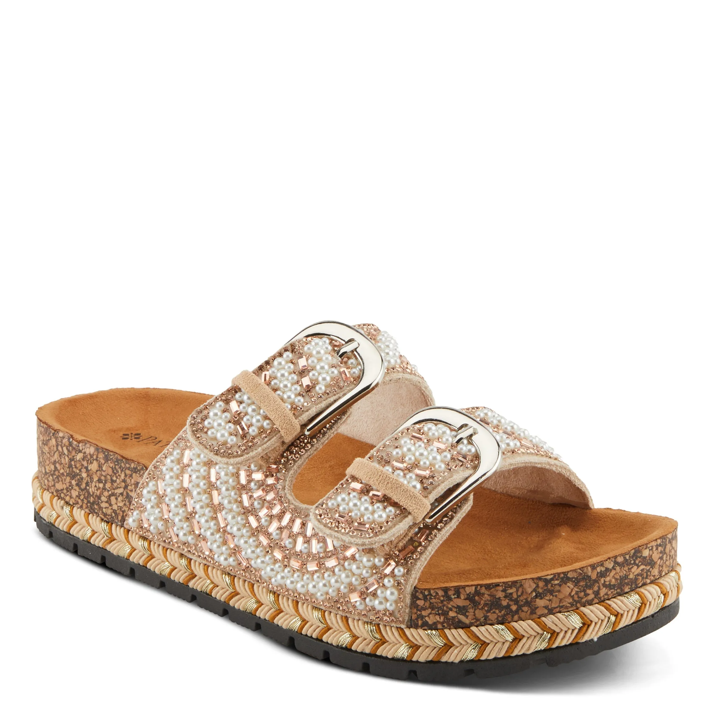 Spring Step Shoes  Patrizia Pearline Sandals Women’s Vegan Cork Wedge