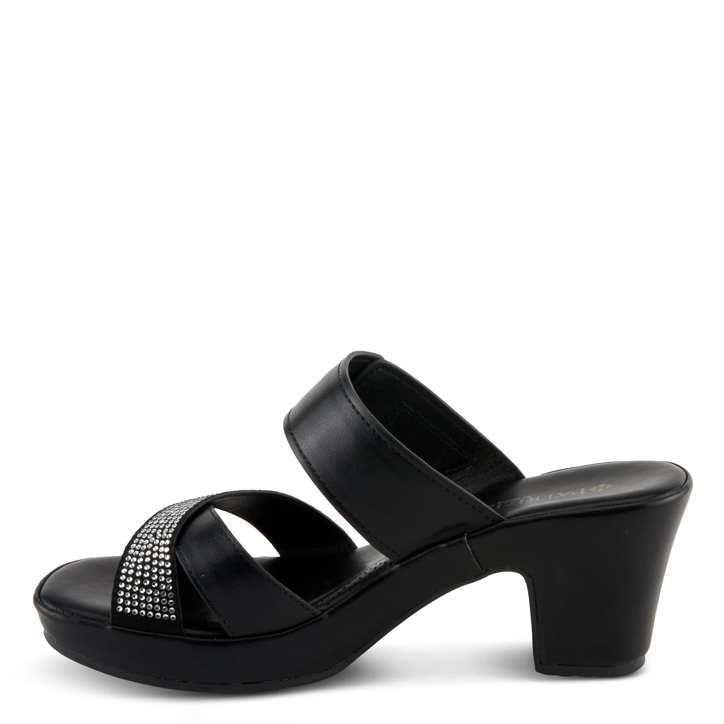 Spring Step Shoes Patrizia Scalan Women’s Vegan Leather Slide Sandals 2.75" Heel