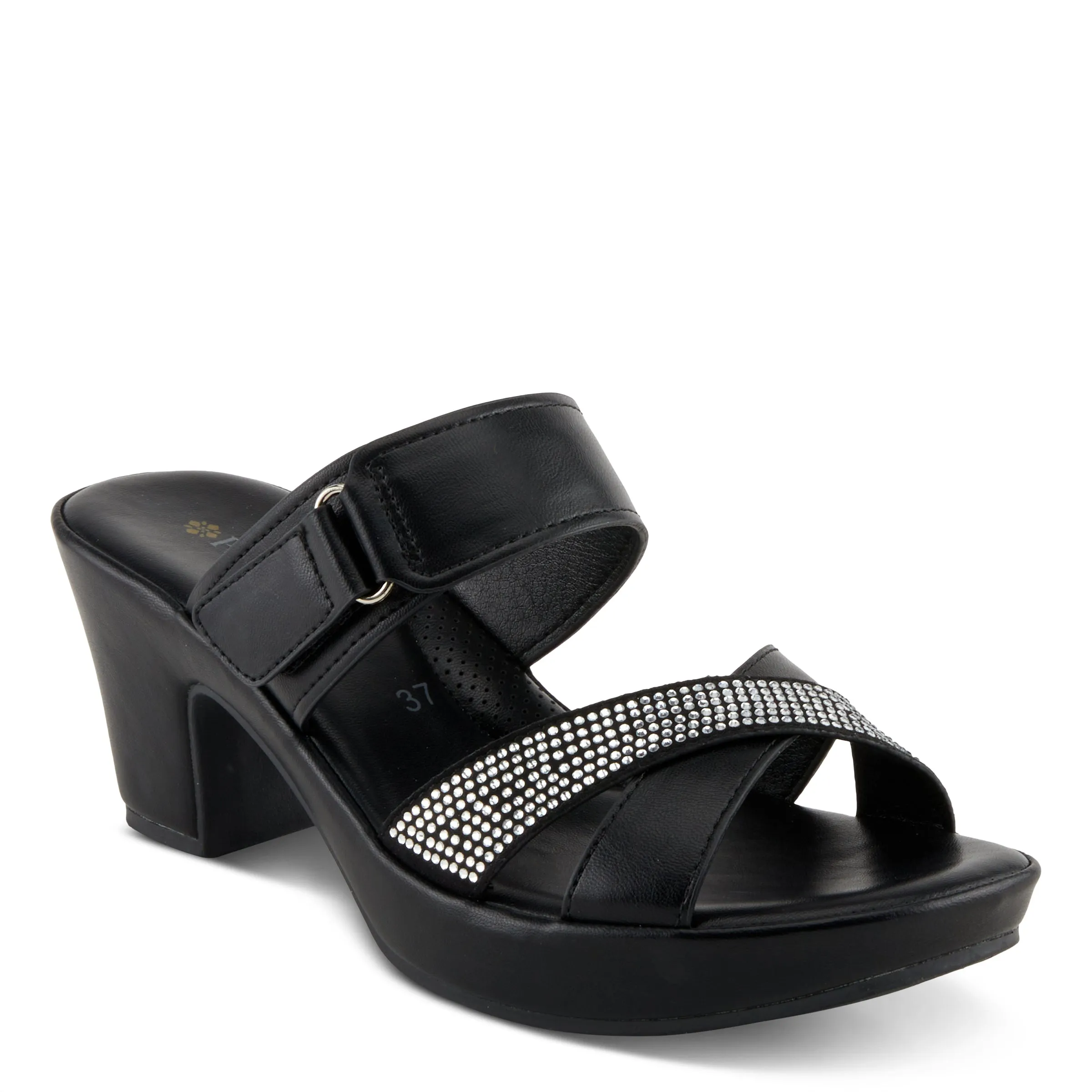 Spring Step Shoes Patrizia Scalan Women’s Vegan Leather Slide Sandals 2.75" Heel